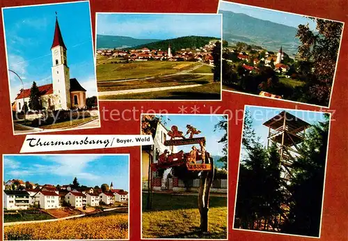 AK / Ansichtskarte Thurmansbang Kirche Hochsitz Panoramen Thurmansbang
