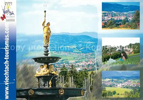 AK / Ansichtskarte Viechtach_Bayerischer_Wald Panoramen Brunnen Viechtach_Bayerischer