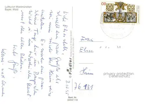 AK / Ansichtskarte Waldmuenchen Panorama Waldmuenchen