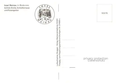 AK / Ansichtskarte Insel_Mainau Schloss Kirche Schlossterrasse Rosengarten Insel Mainau