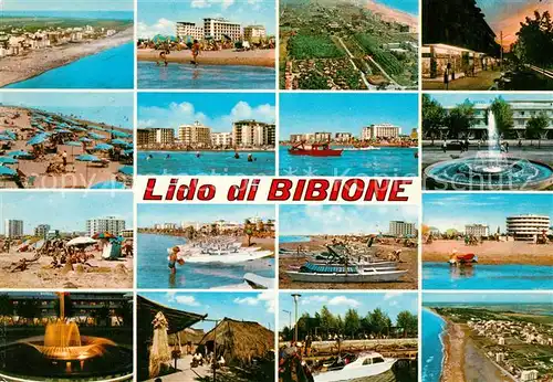 AK / Ansichtskarte Lido_di_Bibione Strand Hotelanlagen Hafen Brunnen  Lido_di_Bibione