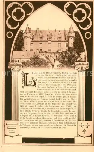 AK / Ansichtskarte Montresor Chateau Montresor