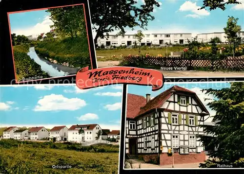 AK / Ansichtskarte Massenheim_Bad_Vilbel Rathaus neues Viertel Massenheim_Bad_Vilbel