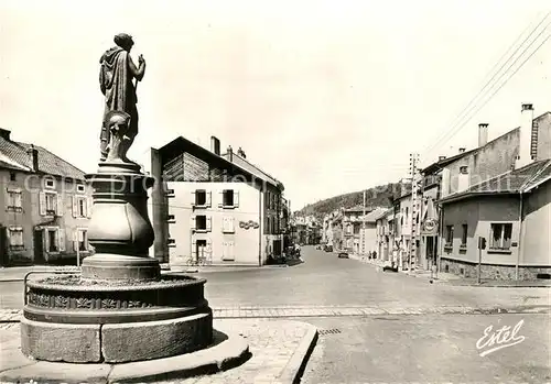 AK / Ansichtskarte Raon l_Etape_Vosges Fontaine et Rue Jules Ferry Raon l_Etape_Vosges