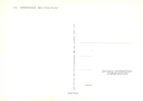 AK / Ansichtskarte Grenoble Rue Felix Poulat Grenoble