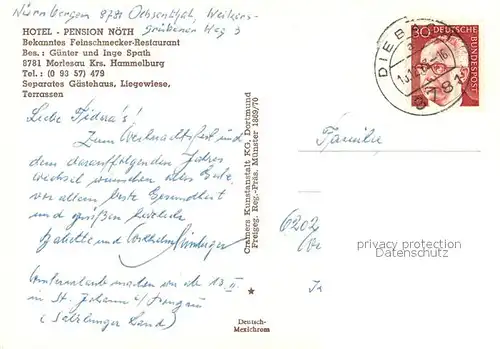 AK / Ansichtskarte Morlesau_Unterfranken Hotel Noeth Morlesau_Unterfranken