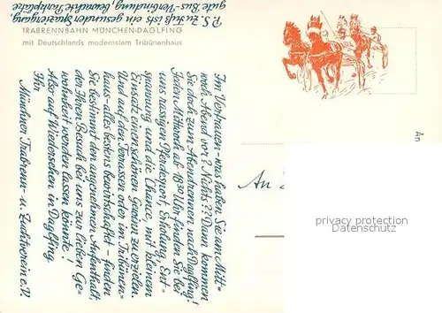 AK / Ansichtskarte Daglfing Trabrennbahn  Daglfing