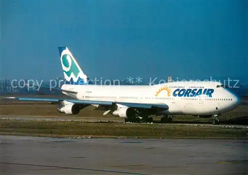 AK / Ansichtskarte Flugzeuge_Zivil Corsair B747 312 F GSUN c n 23030 593 Flugzeuge Zivil