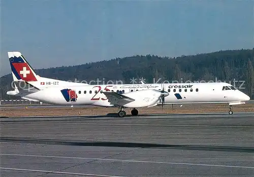 AK / Ansichtskarte Flugzeuge_Zivil Crossair Saab 2000 HB IZZ c n 2000 048  Flugzeuge Zivil