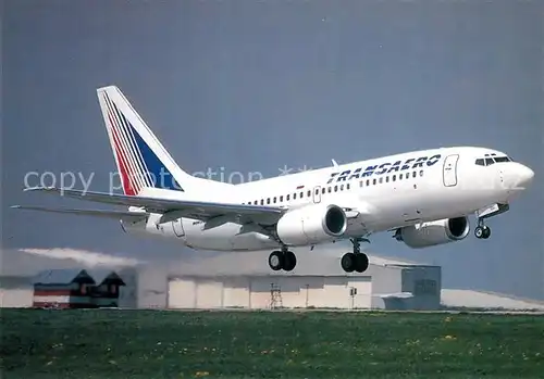 AK / Ansichtskarte Flugzeuge_Zivil Transaero Boeing 737 7K9 N100UN c n 28088 19 Flugzeuge Zivil