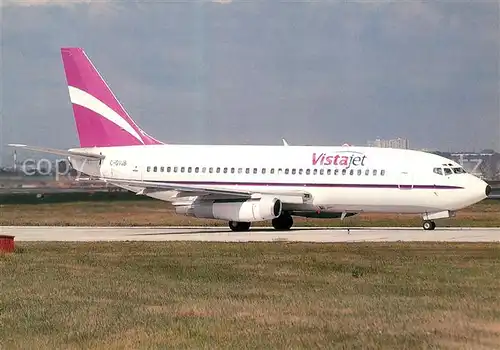 AK / Ansichtskarte Flugzeuge_Zivil VistaJet Boeing 737 247 C GVJB c n 19598 33 Flugzeuge Zivil
