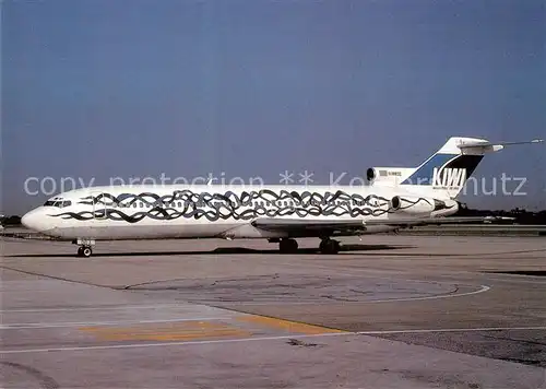AK / Ansichtskarte Flugzeuge_Zivil KIWI International Airlines Boeing B 727 225 N8883Z c n 21580 1435 Flugzeuge Zivil