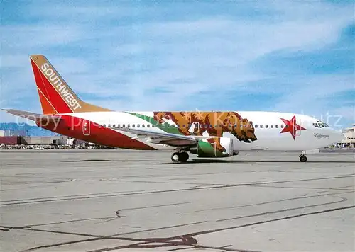 AK / Ansichtskarte Flugzeuge_Zivil Southwest Airlines Bear Colours Boeing B 737 3H4 N609SW c n 27929 Flugzeuge Zivil