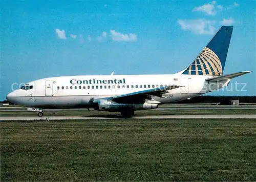AK / Ansichtskarte Flugzeuge_Zivil Continental Airlines B 737 130 N77204 c n 19021 Flugzeuge Zivil