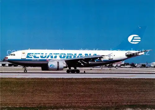 AK / Ansichtskarte Flugzeuge_Zivil Ecuatoriana A310 304 PP SFH c n 552 Flugzeuge Zivil