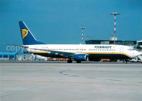 AK / Ansichtskarte Flugzeuge_Zivil Ryanair Boeing B 737 800 EI CSA  Flugzeuge Zivil