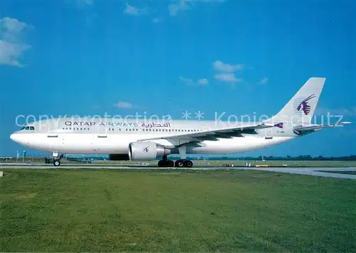 AK / Ansichtskarte Flugzeuge_Zivil Qatar Airways Airbus A 300 600R A7 ABN  Flugzeuge Zivil
