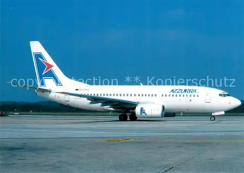 AK / Ansichtskarte Flugzeuge_Zivil Azzurra Air Boeing B 737 700 EI CRQ  Flugzeuge Zivil