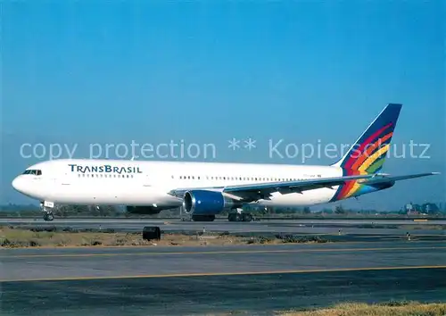 AK / Ansichtskarte Flugzeuge_Zivil Transbrasi Boeing B 767 300 PT TAM Flugzeuge Zivil