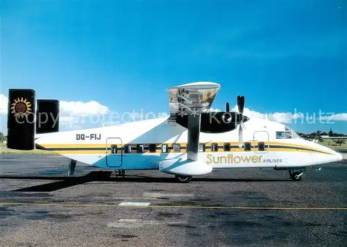 AK / Ansichtskarte Flugzeuge_Zivil Sunflower Airlines Shorts 330 100 DQ FIJ c n SH 3060 Flugzeuge Zivil