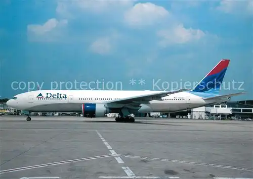 AK / Ansichtskarte Flugzeuge_Zivil Delta Boeing B 777 200 N863DA  Flugzeuge Zivil