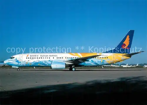 AK / Ansichtskarte Flugzeuge_Zivil Hainan Airlines Boeing B 737 800 B 2647 Flugzeuge Zivil