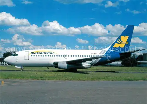 AK / Ansichtskarte Flugzeuge_Zivil Nationwide Boeing B 737 200 ZS OIV  Flugzeuge Zivil