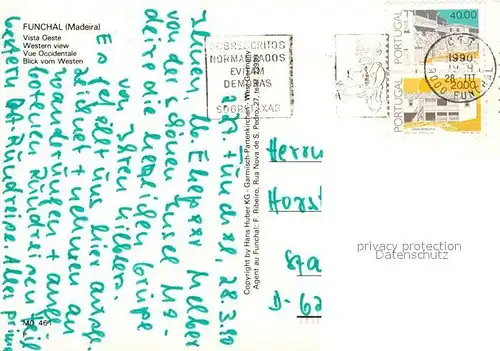 AK / Ansichtskarte Funchal Stadtblick Funchal