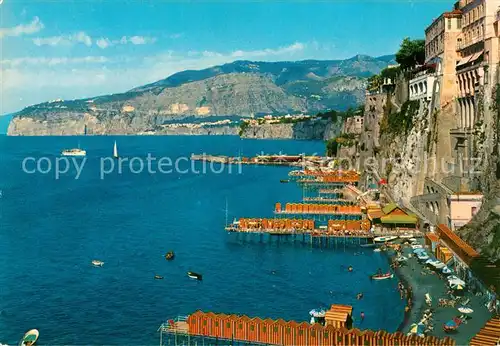 AK / Ansichtskarte Sorrento_Campania Hotels und Badeanstalten Sorrento Campania