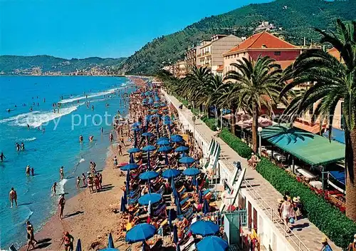 AK / Ansichtskarte Alassio Strandpartie Alassio