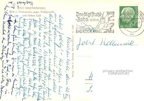 AK / Ansichtskarte Bad_Reichenhall Blick vom Hochstaufen zum Predigtstuhl und Hohen Goell Bad_Reichenhall
