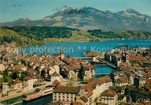 AK / Ansichtskarte Luzern_Vierwaldstaettersee und Rigi vom Guetsch aus gesehen Luzern_Vierwaldstaettersee