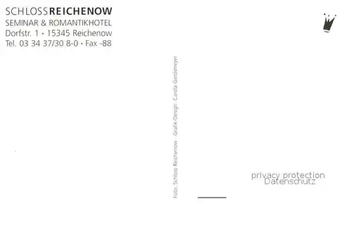 AK / Ansichtskarte Reichenow Schloss Reichenow Reichenow