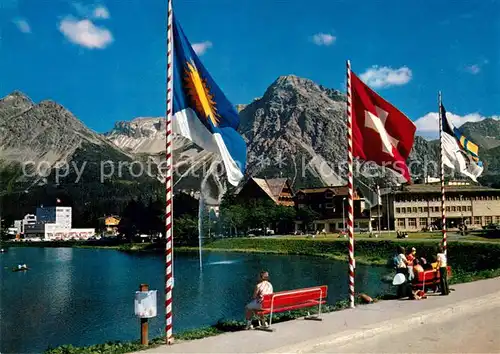 AK / Ansichtskarte Arosa_GR Partie am Obersee Arosa_GR