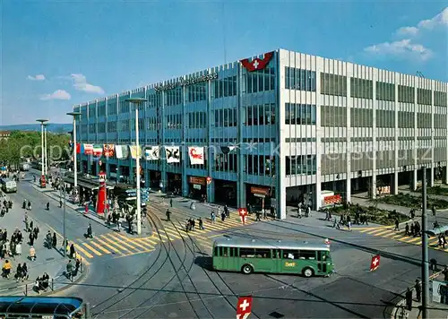 AK / Ansichtskarte Basel_BS Vorplatz mit Neubau und Front Riehenring Basel_BS