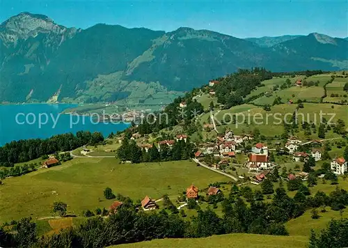 AK / Ansichtskarte Morschach mit Vierwaldstaettersee und Rigi Hochfluh Morschach