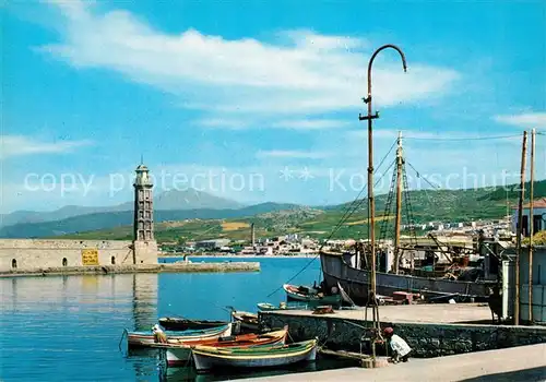 AK / Ansichtskarte Rethymnon_Kreta Alter Hafen mit Leuchtturm Rethymnon Kreta
