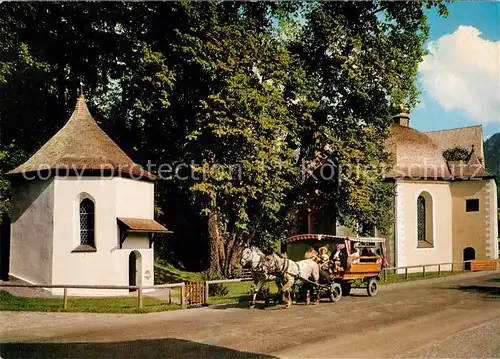 AK / Ansichtskarte Oberstdorf Loretto Kapelle mit Stellwagen Oberstdorf