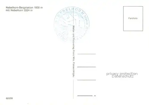 AK / Ansichtskarte Nebelhorn mit Nebelhorn Bergstation Nebelhorn