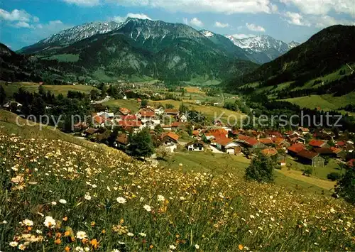 AK / Ansichtskarte Hindelang mit Iseler und Rauhhorn Hindelang