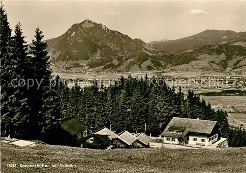 AK / Ansichtskarte Ofterschwang mit Gruenten Jugenderholungsstaette Sonneckhuetten Ofterschwang