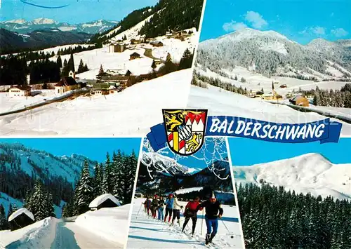 AK / Ansichtskarte Balderschwang Panorama Teilansichten Skikurs Balderschwang