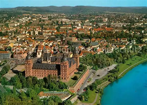 AK / Ansichtskarte Aschaffenburg_Main Schloss Johannisburg Fliegeraufnahme Aschaffenburg Main