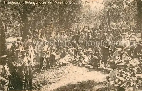 AK / Ansichtskarte Lamorville Franzoesische Gefangene auf den Maashoehen 1. Weltkrieg Lamorville