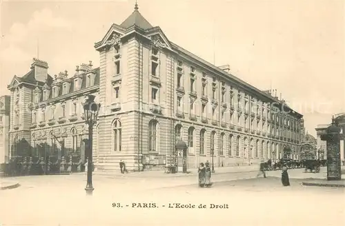 AK / Ansichtskarte Paris Ecole de Droit Paris