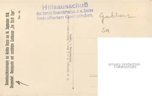 AK / Ansichtskarte Dessendorf Dammbruchkatastrophe der Weissen Desse Dessendorf