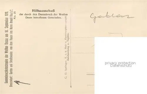 AK / Ansichtskarte Dessendorf Dammbruchkatastrophe der Weissen Desse Dessendorf