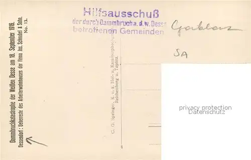 AK / Ansichtskarte Dessendorf Dammbruchkatastrophe der Weissen Desse Dessendorf