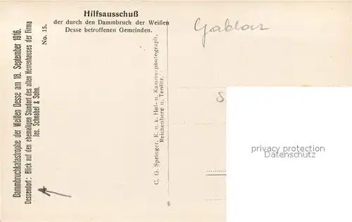 AK / Ansichtskarte Dessendorf Dammbruchkatastrophe der Weissen Desse Dessendorf