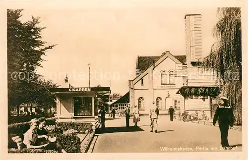 AK / Ansichtskarte Wilhelmshaven Partie am Bahnhof Wilhelmshaven